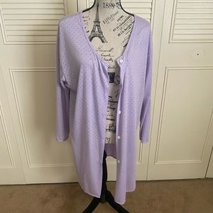 Petra fashions pajama pj nightgown sleep shirt robe lavender purple 1X